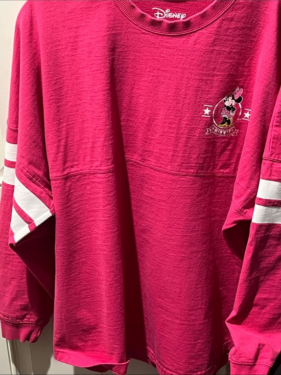 Disney Sweaters - Preowned Disney Pink Minnie Mouse Long Sleeve Pullover Sweatshirt Teen Size .